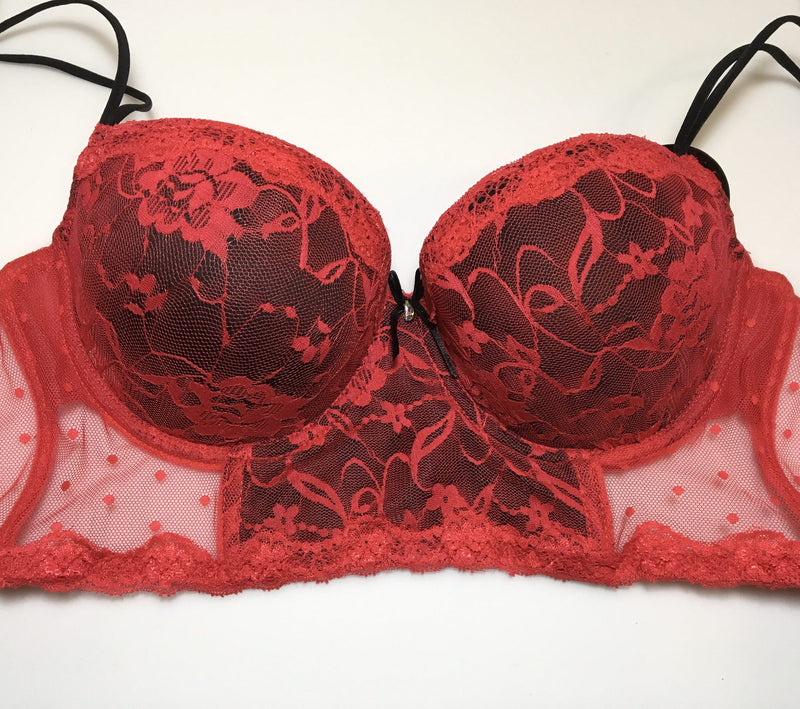 Red Lace Push-Up Bra