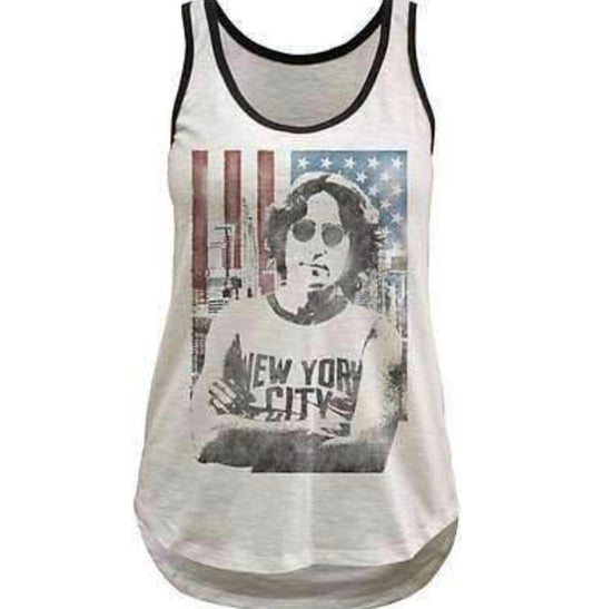 John Lennon Flag Juniors Sporty Tank