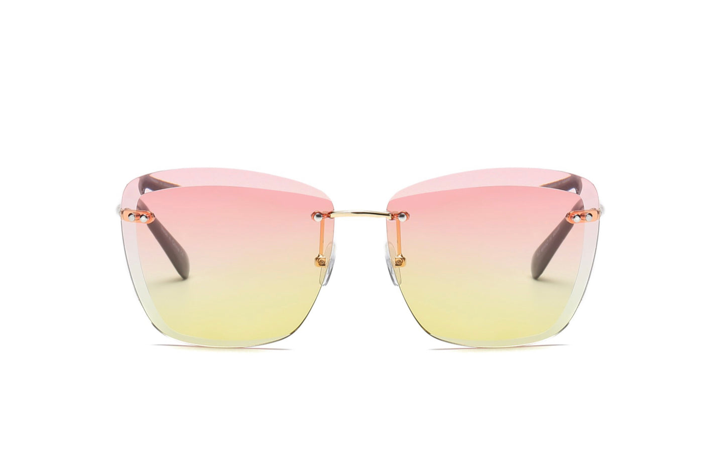 Women’s Rimless Square Sunglasses