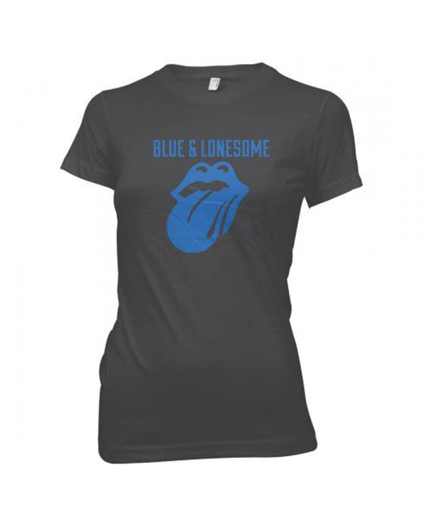 Rolling Stones 72 Logo Blue & Lonesome Juniors T-Shirt