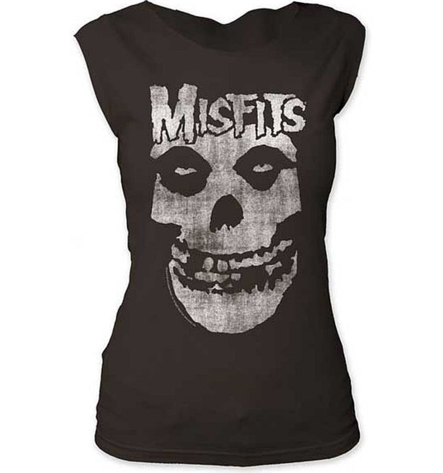 The Misfits Distressed Skull Juniors Cut Tee