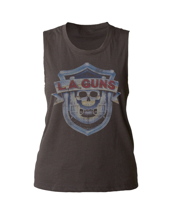 L.A. Guns Logo Juniors Muscle Tank
