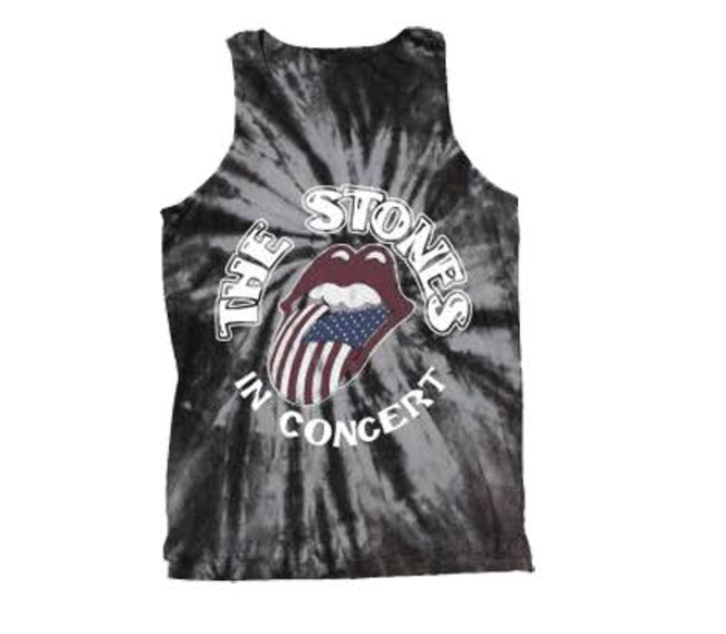 Rolling Stones In Concert Tye Die Tank Top