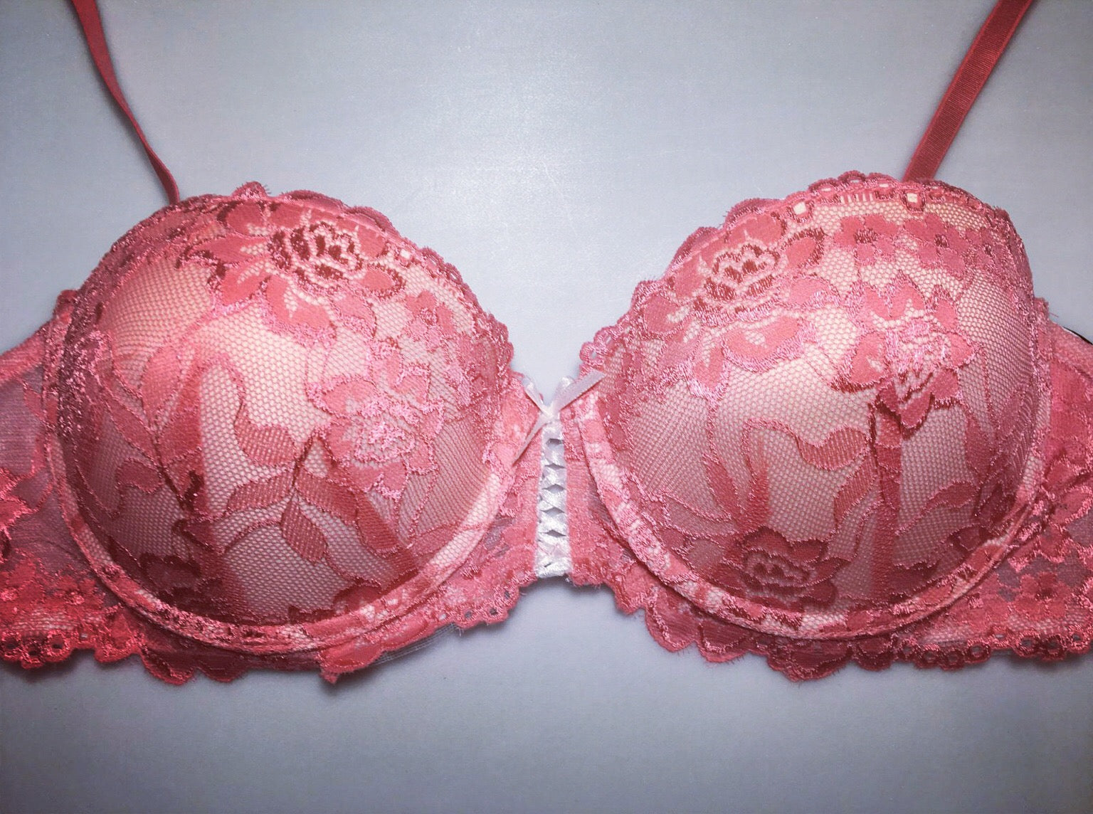 Light Pink Overlay Push-up Bra