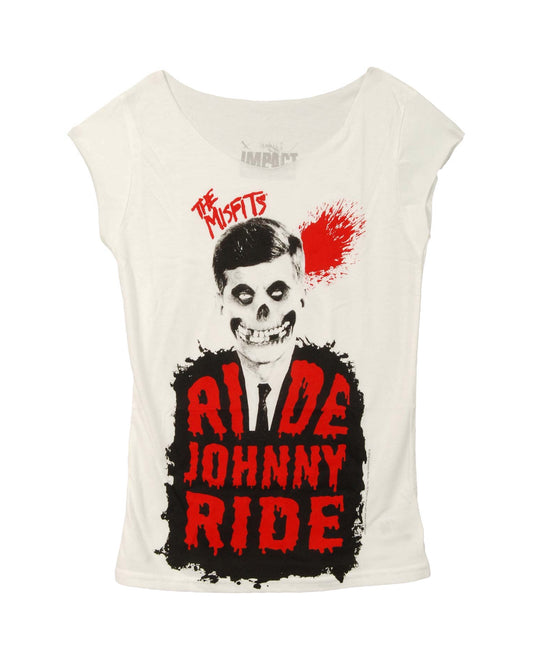 The Misfits Ride Johnny Ride Juniors Cut Tee