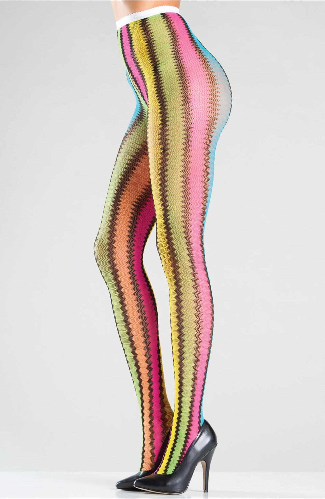 Rainbow Zig Zag Pantyhose