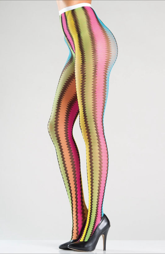 Rainbow Zig Zag Pantyhose