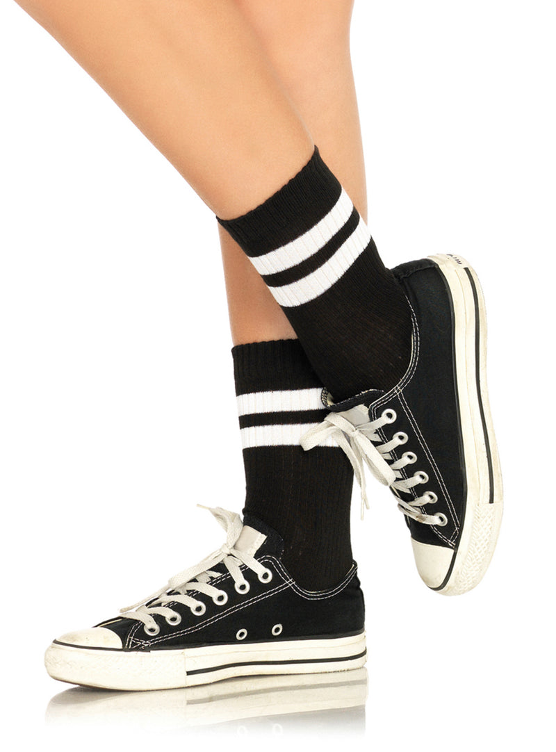 Athletic Striped Anklet Socks