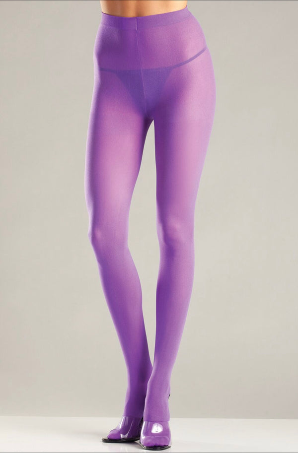 Purple Solid Color Pantyhose