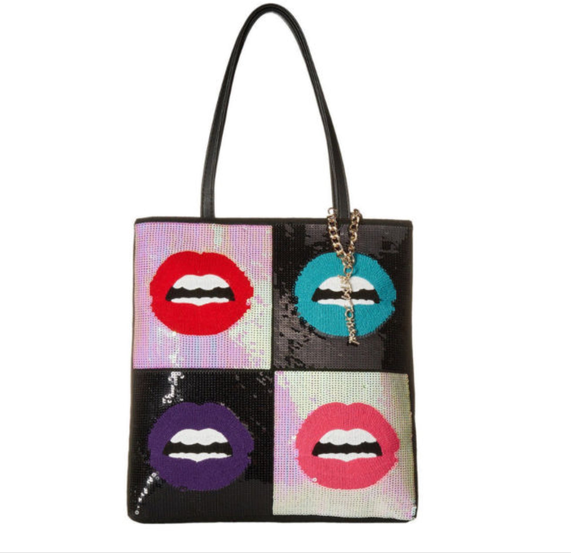 Betsey Johnson Sequin Lip Tote