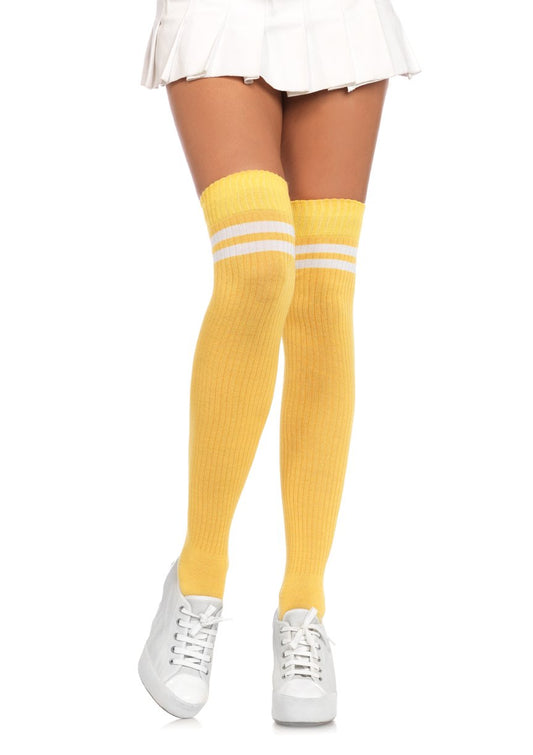 ATHLETIC THIGH HIGH SOCKS TWO STRIPES