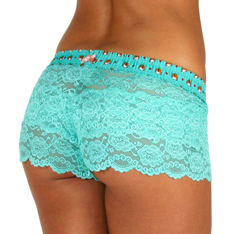 Turquoise Lace Boxers Hedgehog Band