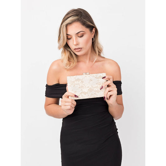 Gold Elenore Clutch Bag