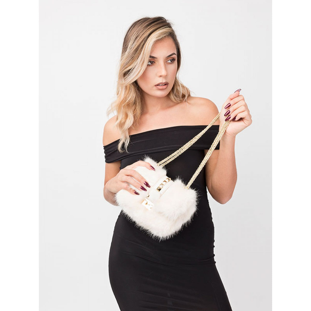 Pia Rossini Chamonix Faux Fur Bag