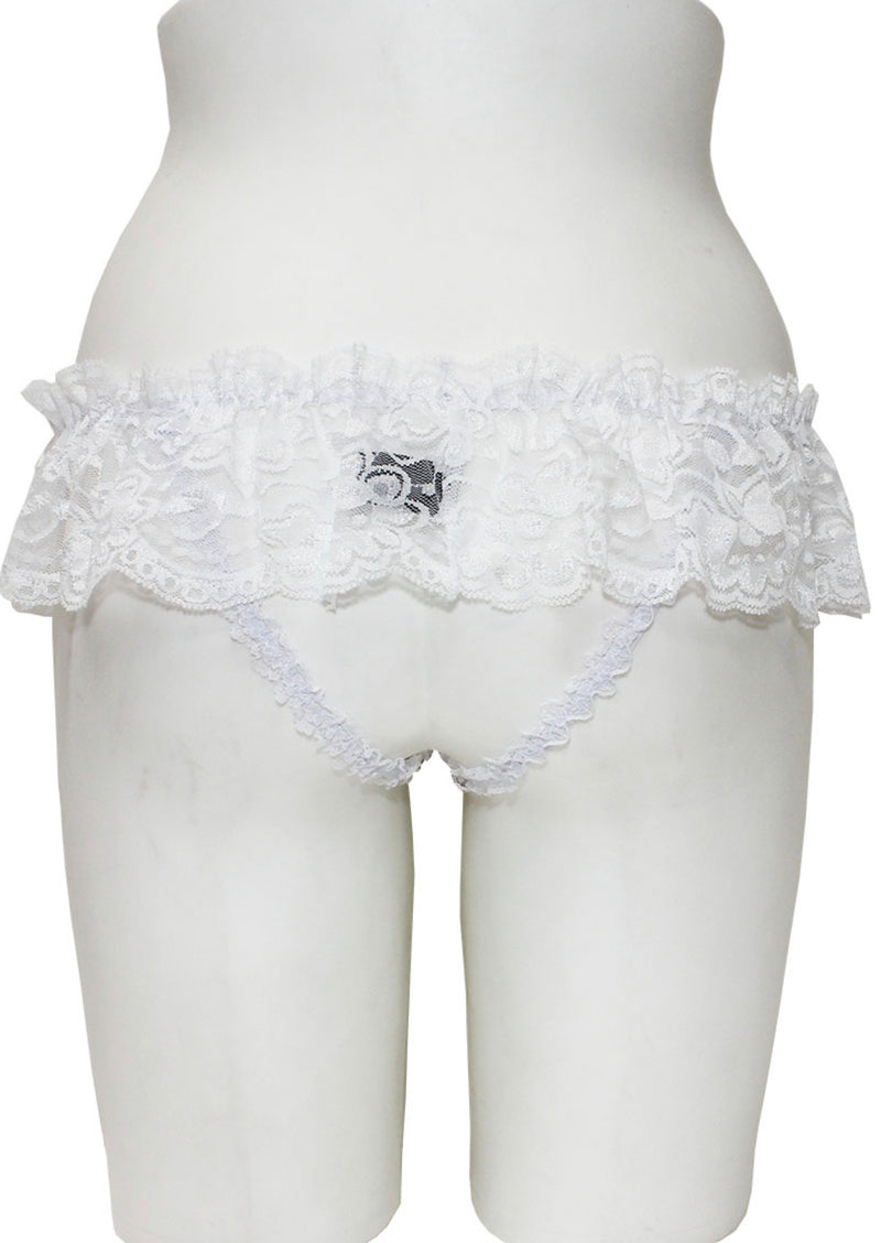 Crotchless Panties With Lace Skirt
