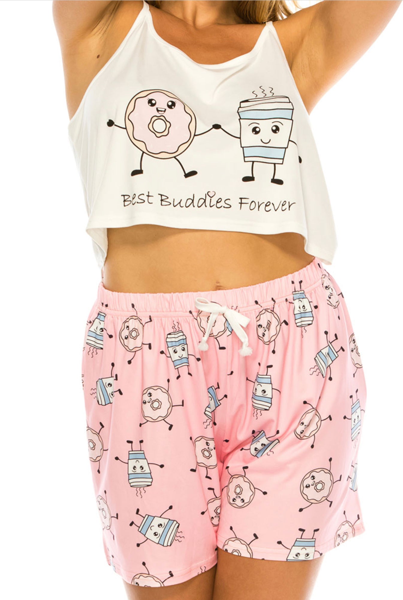 Best Buddies Forever Pajama Set-Lingerie-PANTIESANDPUMPS.COM