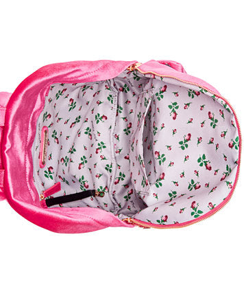 Betsey Johnson Velvet Backpack-Bags-PANTIESANDPUMPS.COM