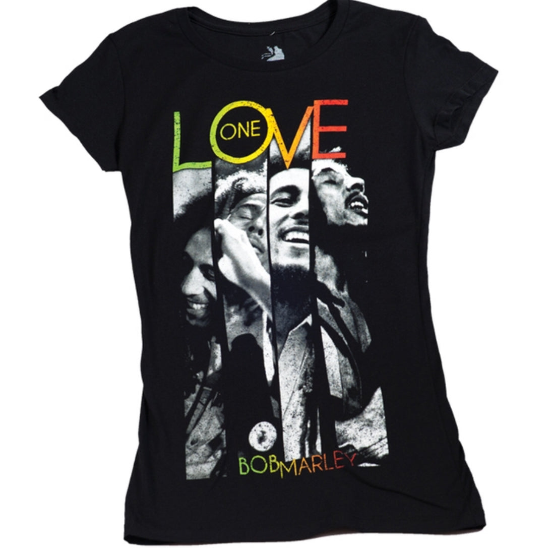 Bob Marley One Love Stripes Women’s Tee-T-Shirts-PANTIESANDPUMPS.COM