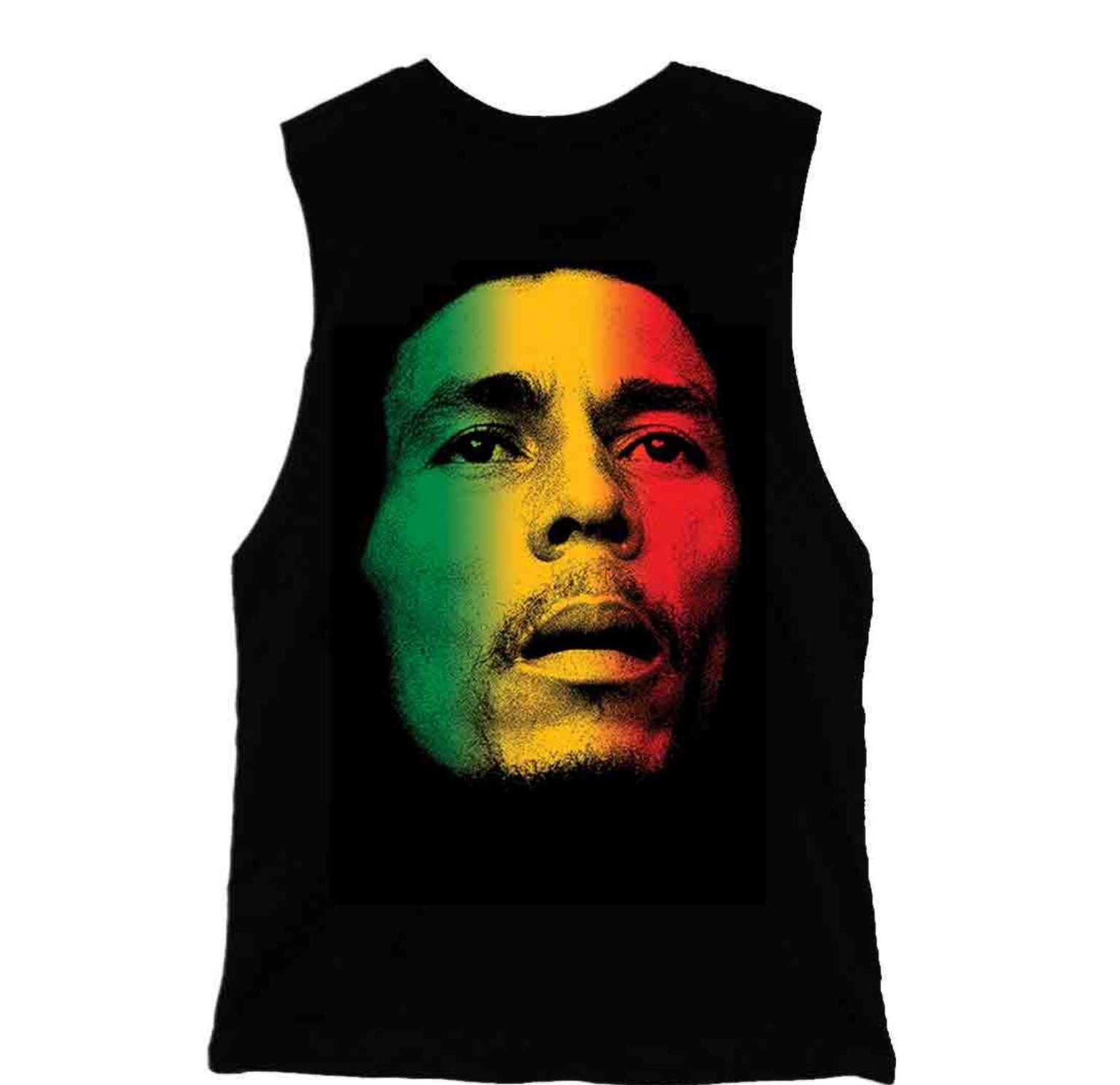 Bob Marley Rasta Face Muscle Women’s Tank-T-Shirts-PANTIESANDPUMPS.COM