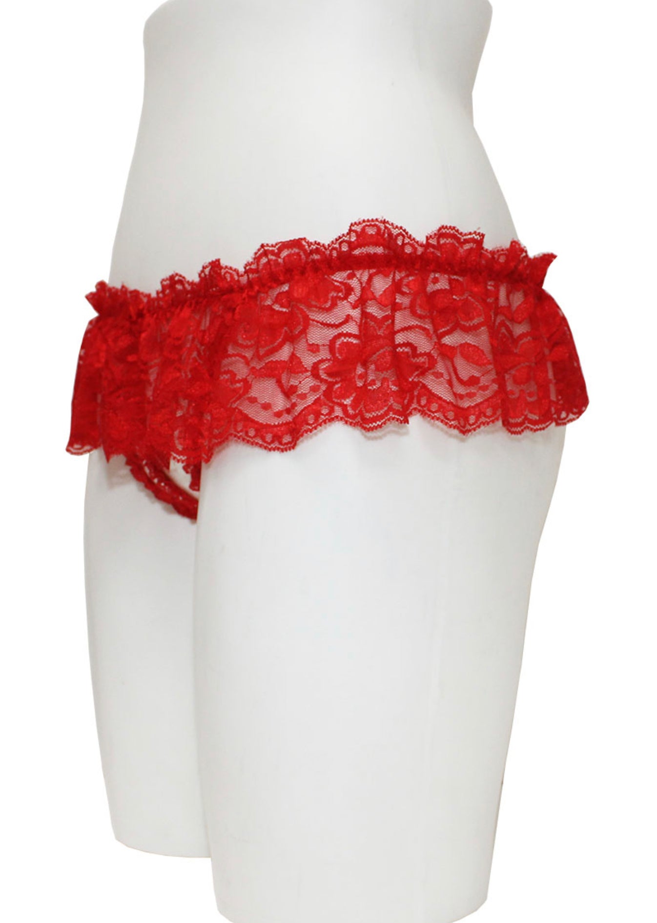 Crotchless Panties With Lace Skirt-Lingerie-PANTIESANDPUMPS.COM