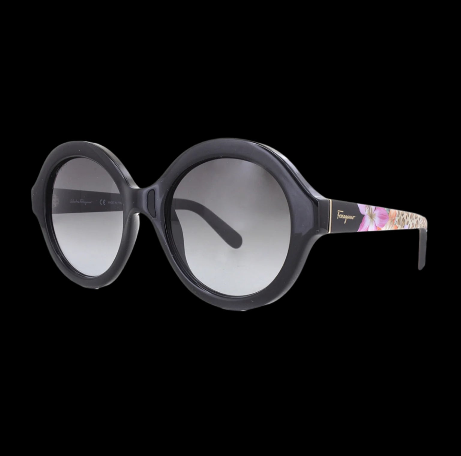 Ferragamo Women’s Round Sunglasses-Eyewear-PANTIESANDPUMPS.COM