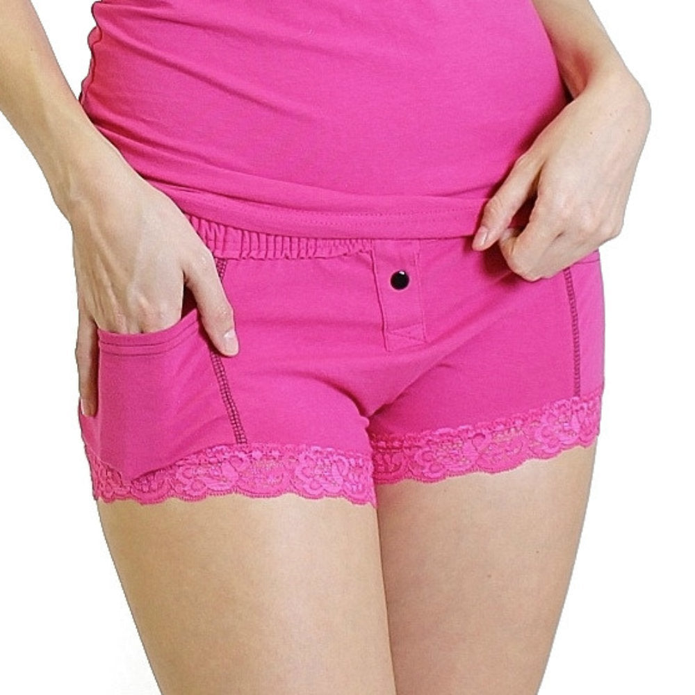 Fuchsia Boxer Brief Fuchsia Band-Lingerie-PANTIESANDPUMPS.COM
