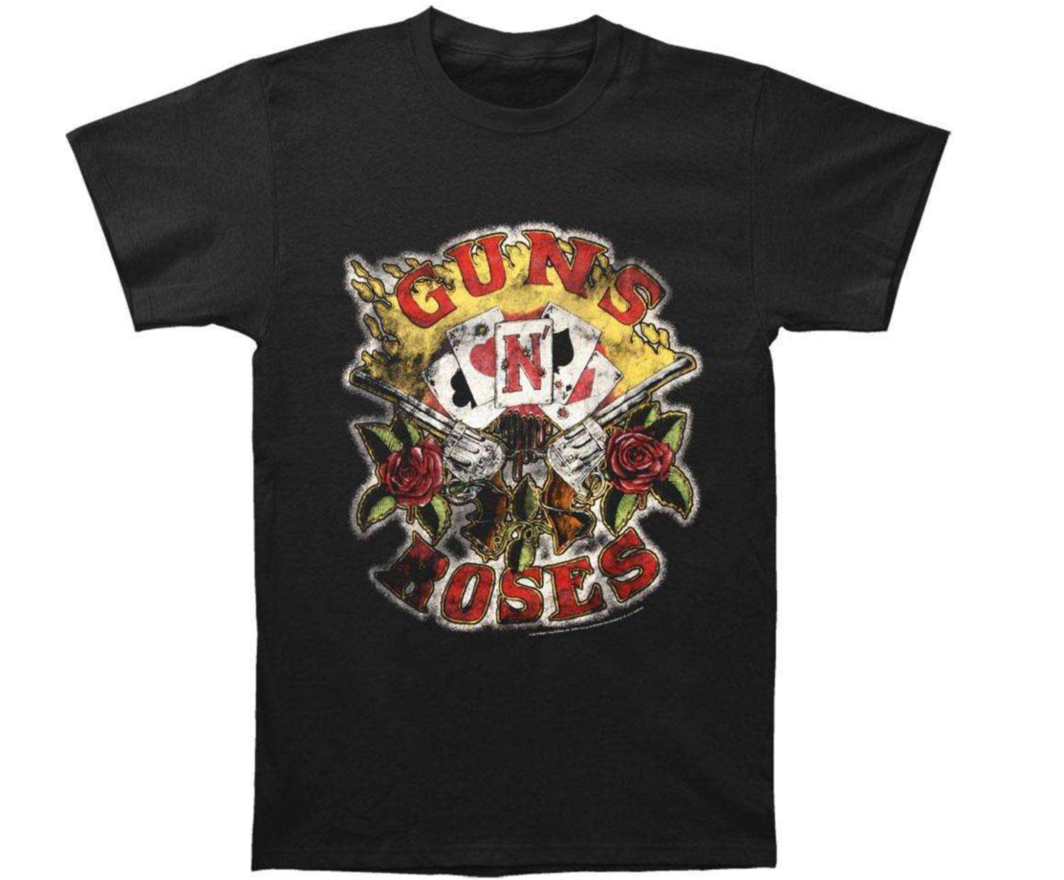 Guns N’ Roses Cards Vintage Men’s Fit T-Shirt-T-Shirts-PANTIESANDPUMPS.COM
