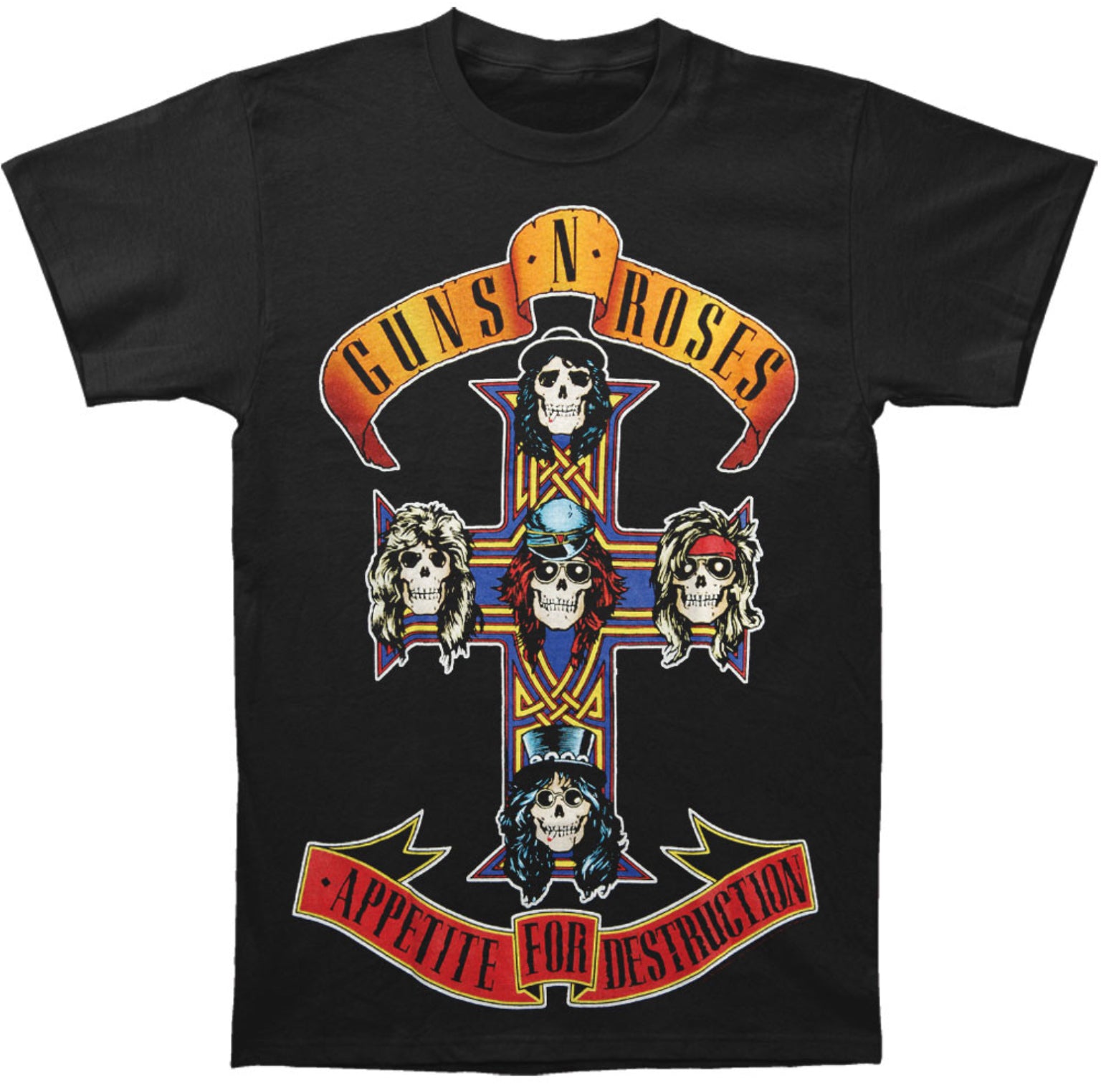 Guns N’ Roses Cross Men’s Fit T-Shirt-T-Shirts-PANTIESANDPUMPS.COM