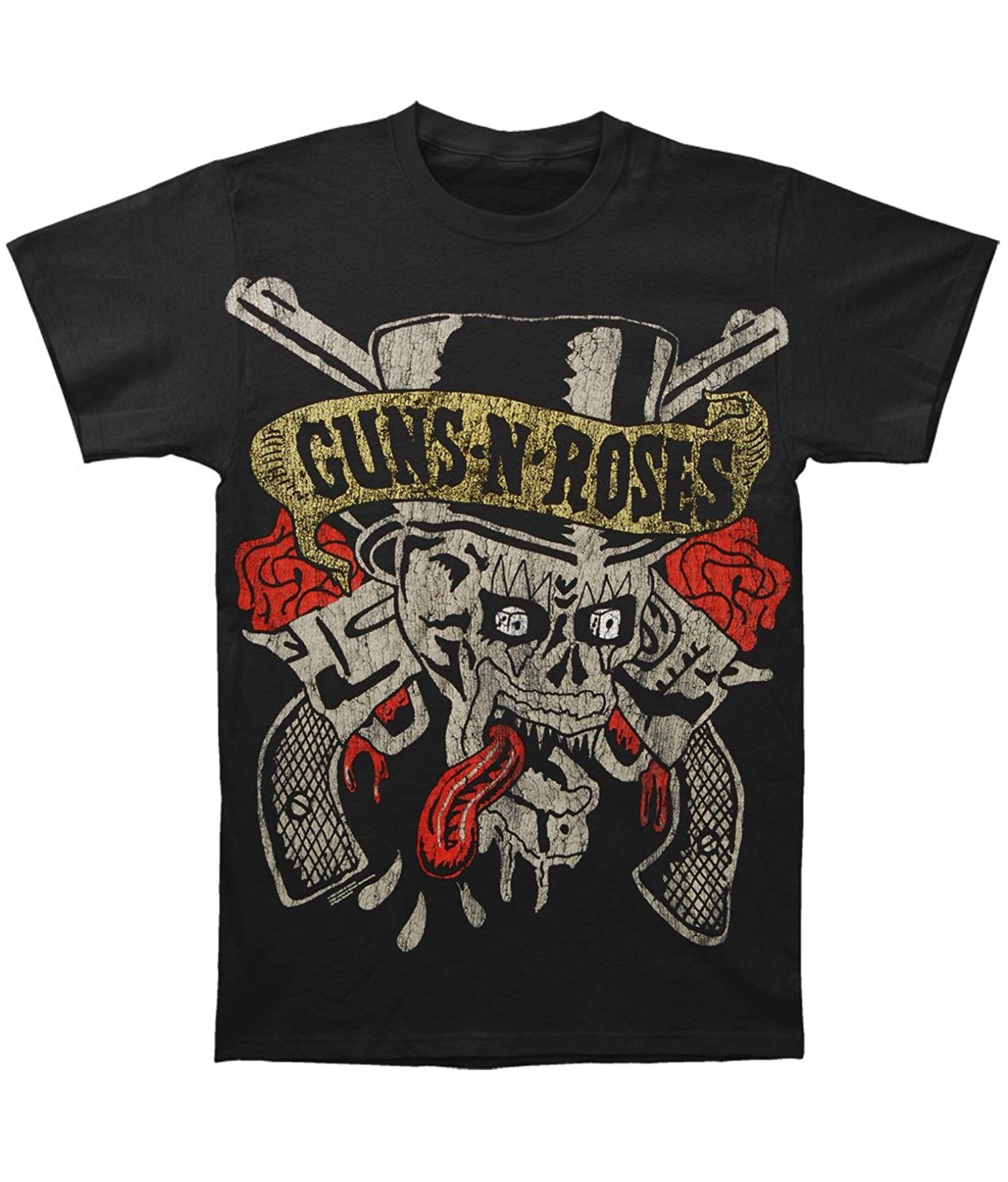 Guns N’ Roses Skull & Tongue Men’s Fit T-Shirt-T-Shirts-PANTIESANDPUMPS.COM