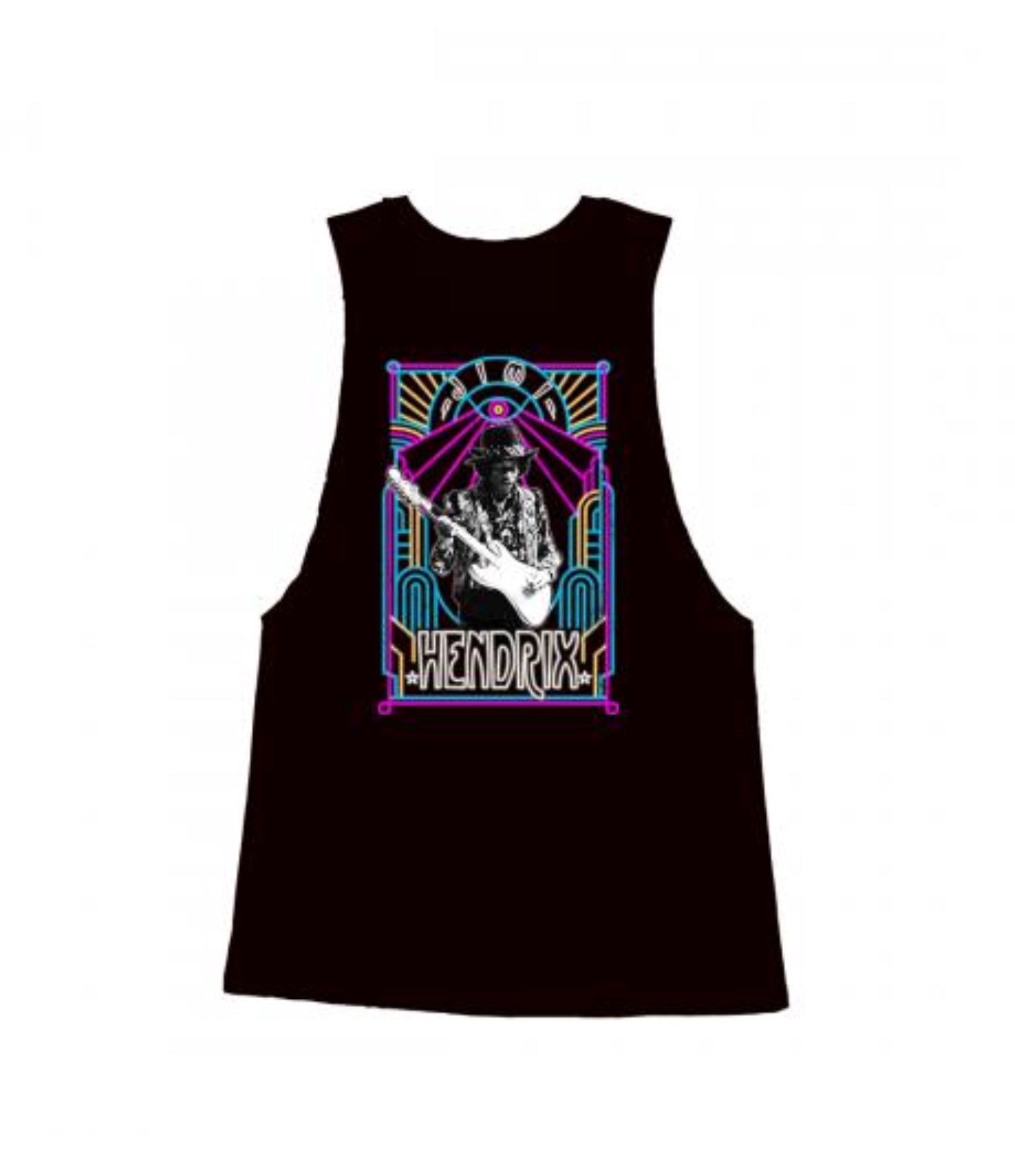 Jimi Hendrix Electric Women’s Muscle Tank Top-T-Shirts-PANTIESANDPUMPS.COM