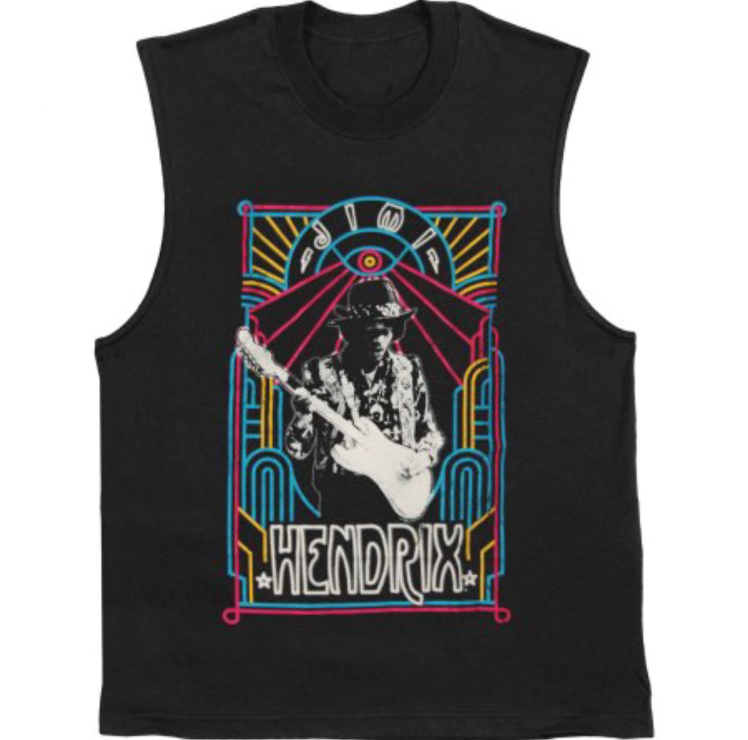 Jimi Hendrix Electric Women’s Muscle Tank Top-T-Shirts-PANTIESANDPUMPS.COM