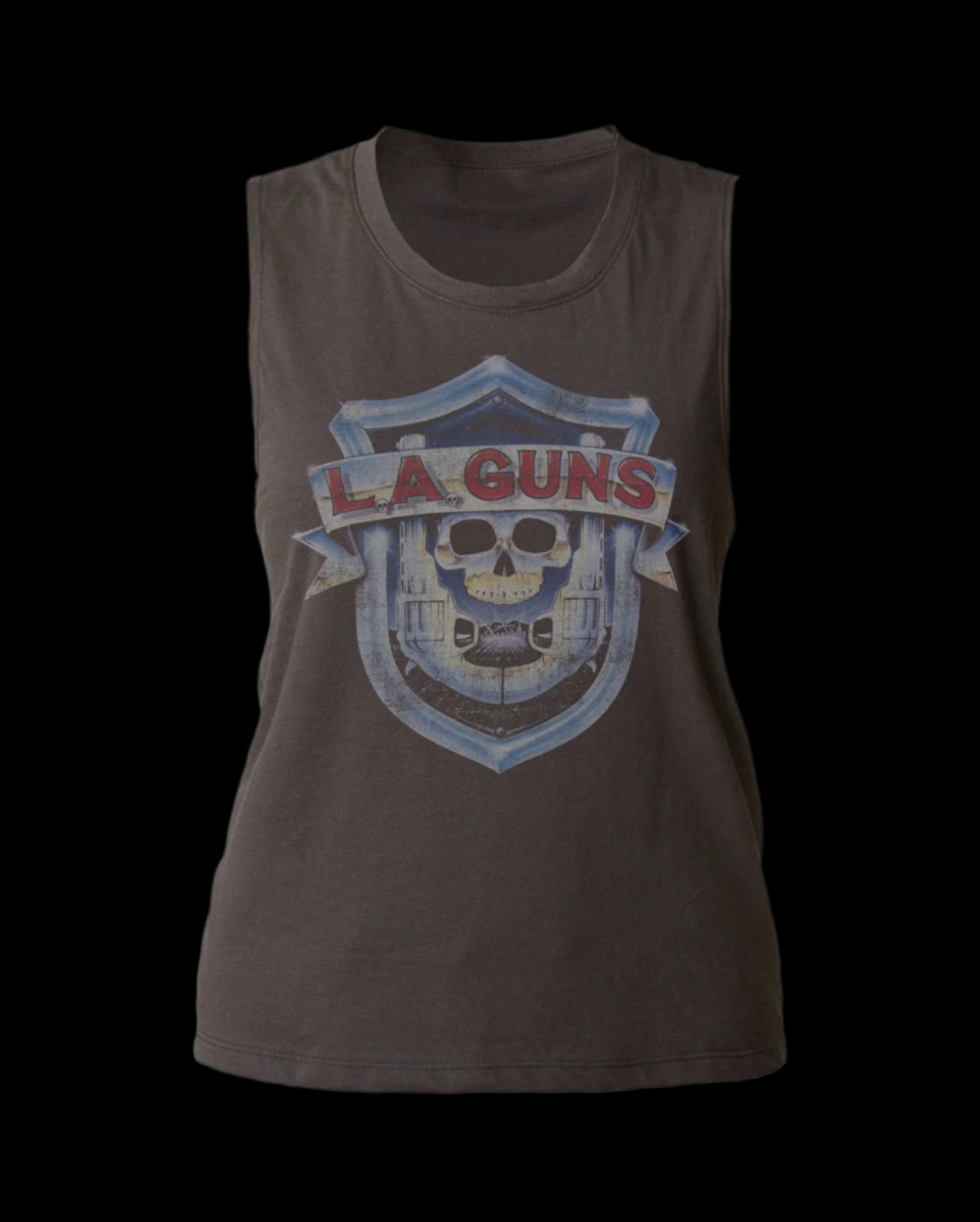 L.A. Guns Logo Juniors Muscle Tank-T-Shirts-PANTIESANDPUMPS.COM