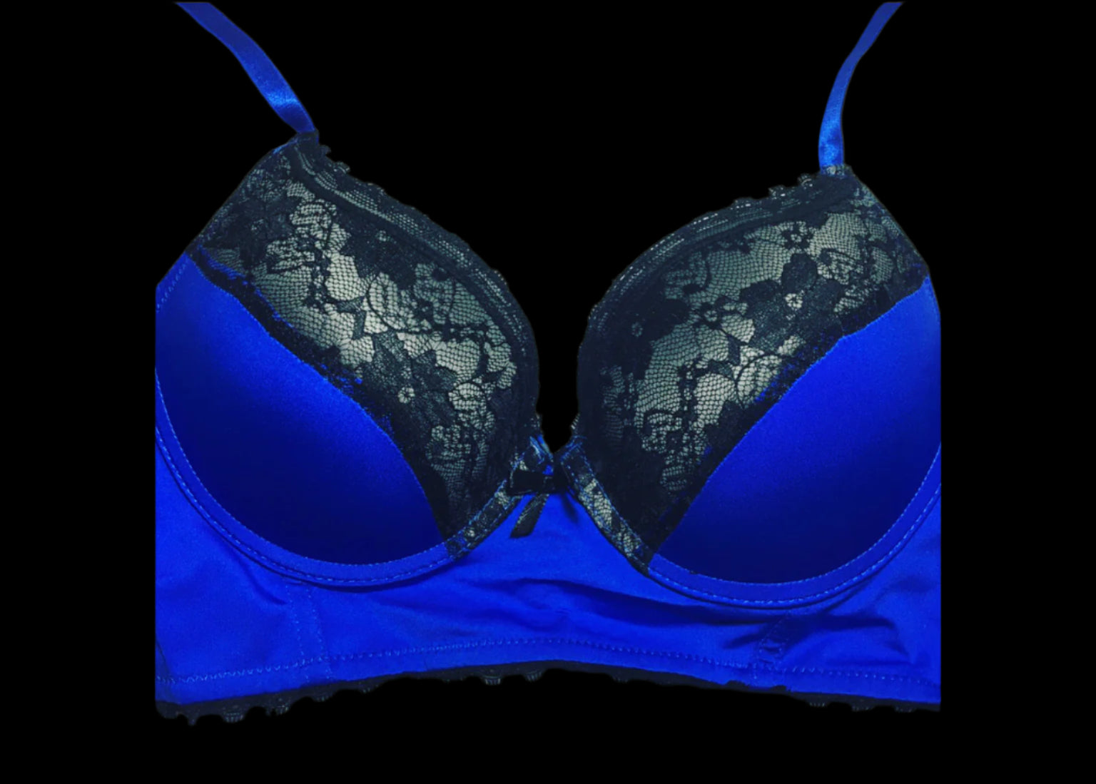 Lace Overlay Longline Bra-Lingerie-PANTIESANDPUMPS.COM