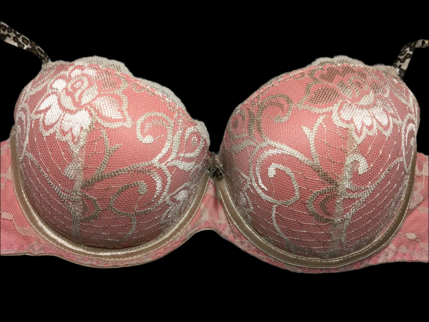 Leopard Straps & Bow Push-up Bra-Lingerie-PANTIESANDPUMPS.COM