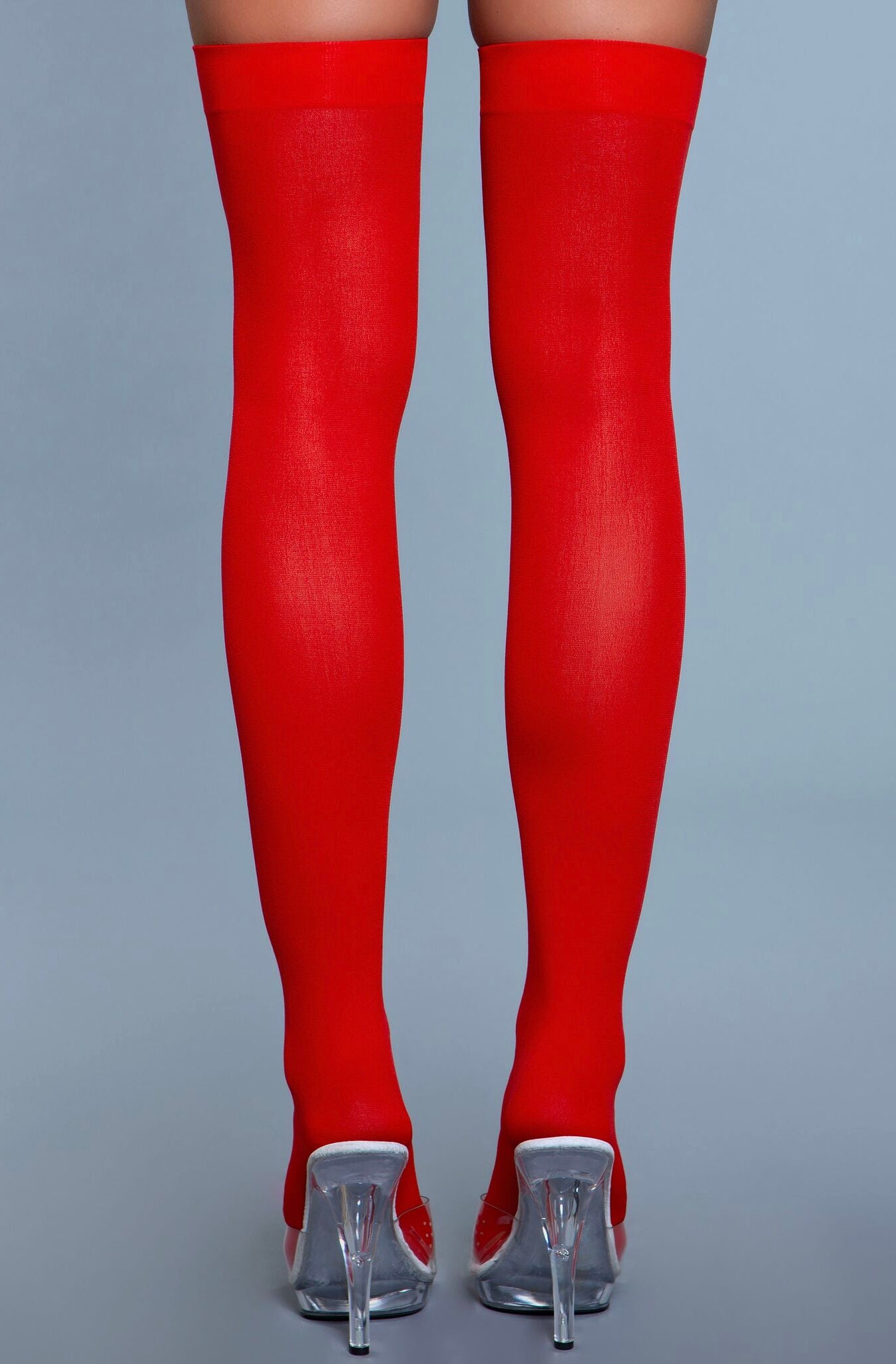 Opaque Nylon Thigh Highs-Legwear & Socks-PANTIESANDPUMPS.COM
