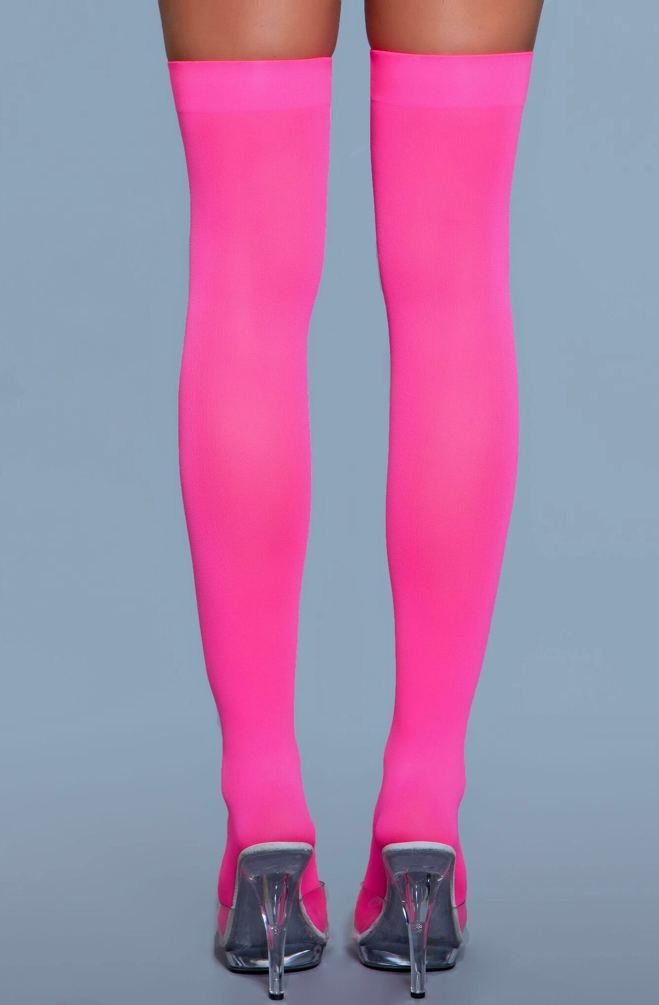 Opaque Nylon Thigh Highs-Legwear & Socks-PANTIESANDPUMPS.COM