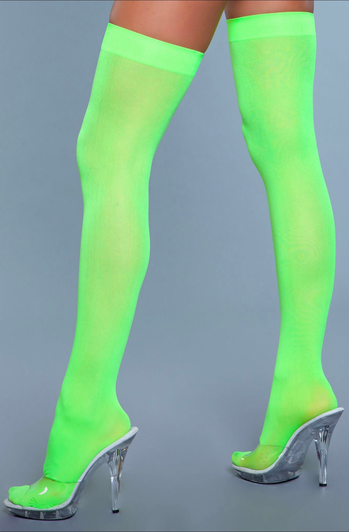 Opaque Nylon Thigh Highs-Legwear & Socks-PANTIESANDPUMPS.COM