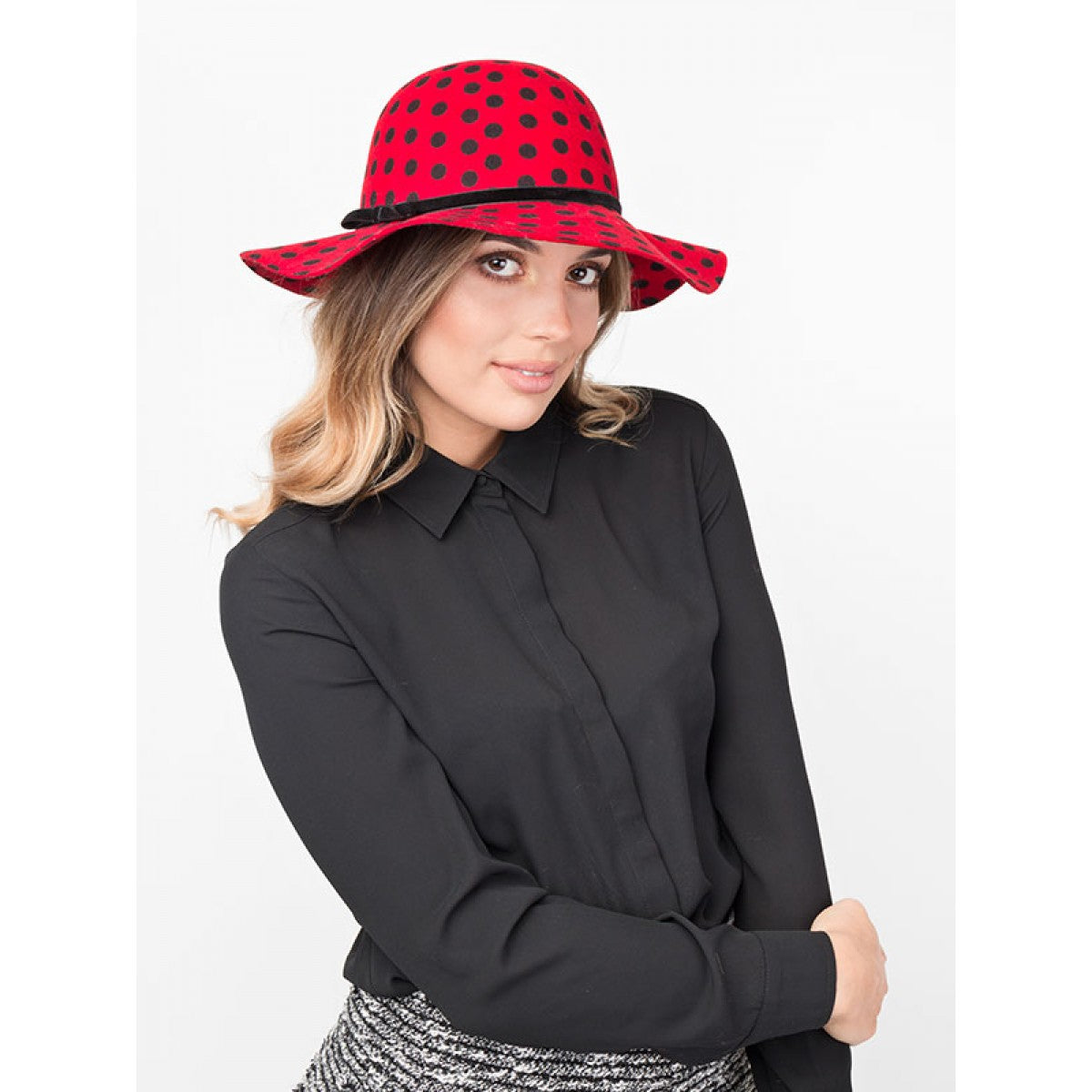 Pia Rossini Celine Polka Dot Hat-Hats-PANTIESANDPUMPS.COM