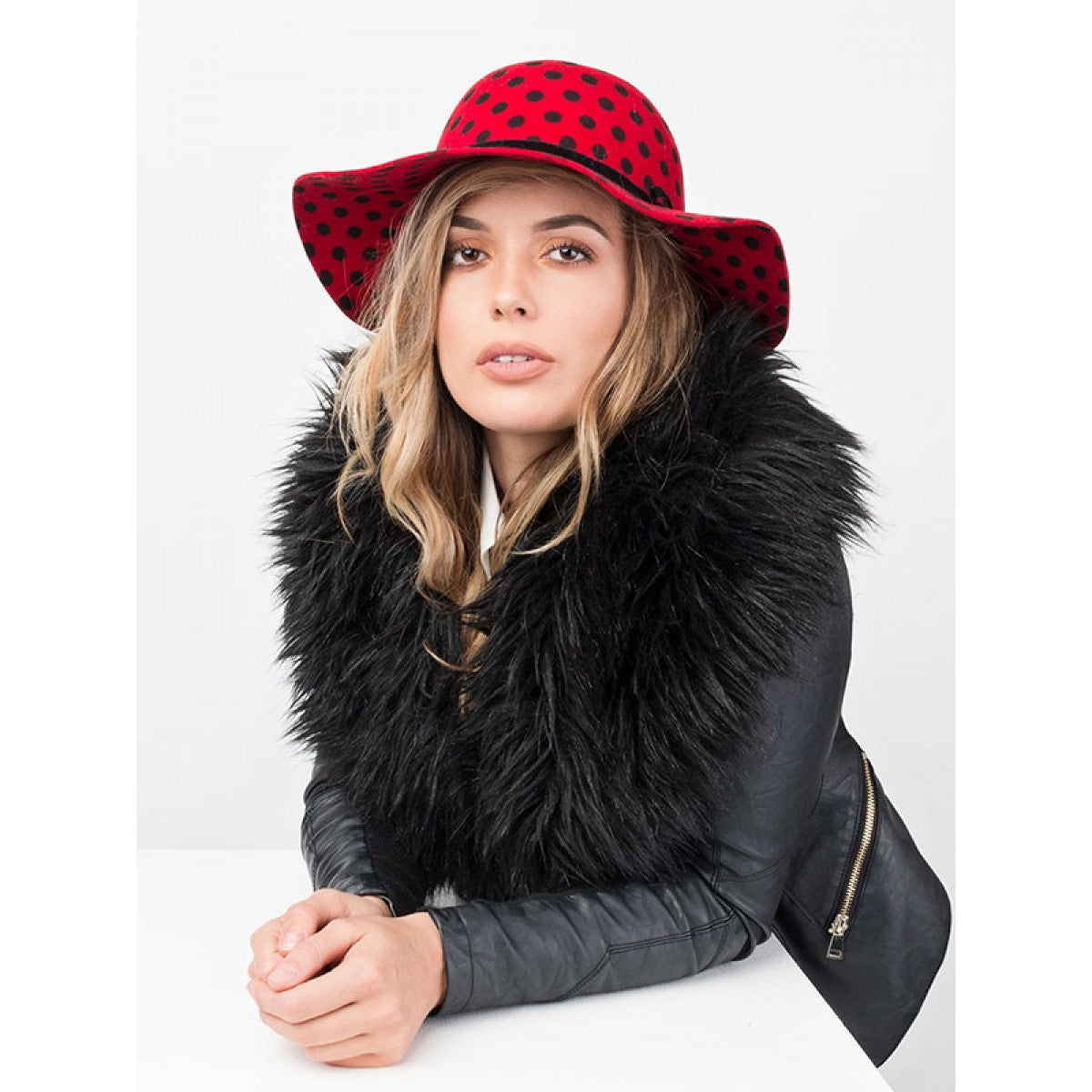 Pia Rossini Celine Polka Dot Hat-Hats-PANTIESANDPUMPS.COM