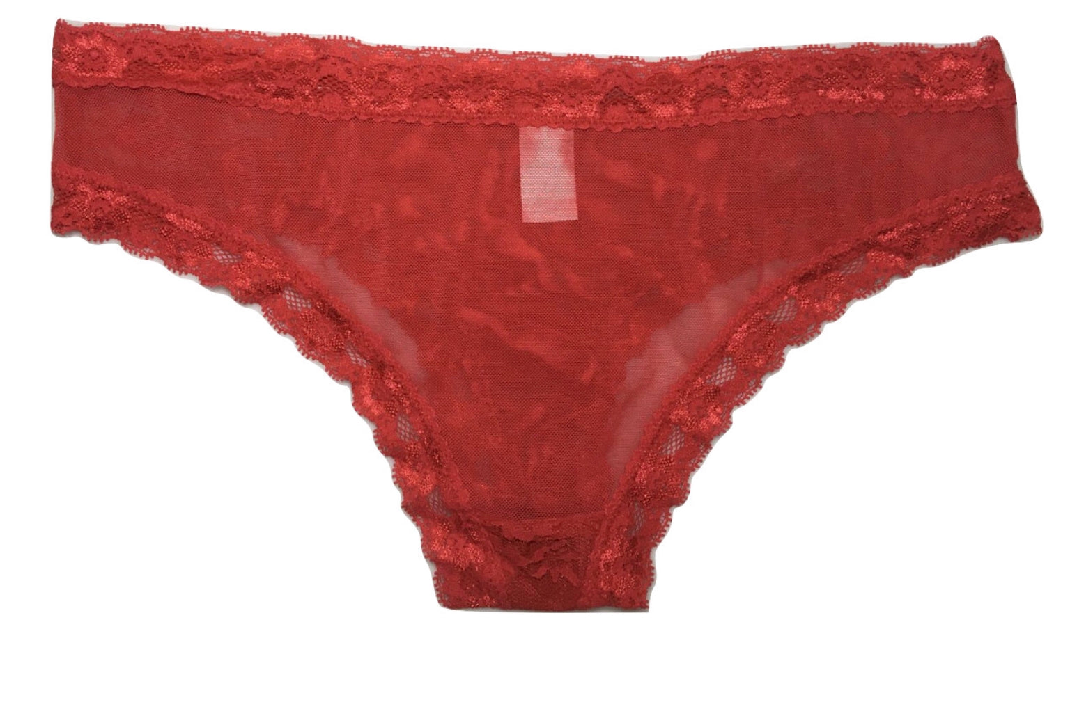 Red Lace Panties White Bows-Lingerie-PANTIESANDPUMPS.COM