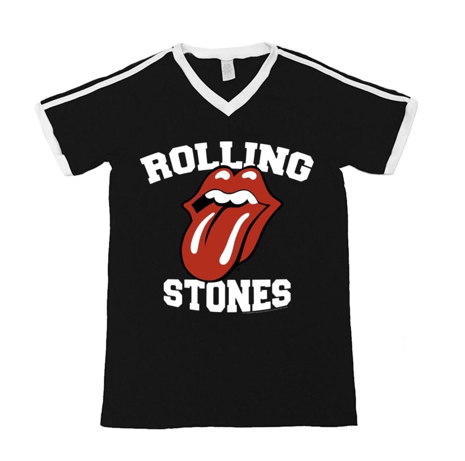 Rolling Stones Athletic Tongue Soccer T-Shirt-T-Shirts-PANTIESANDPUMPS.COM