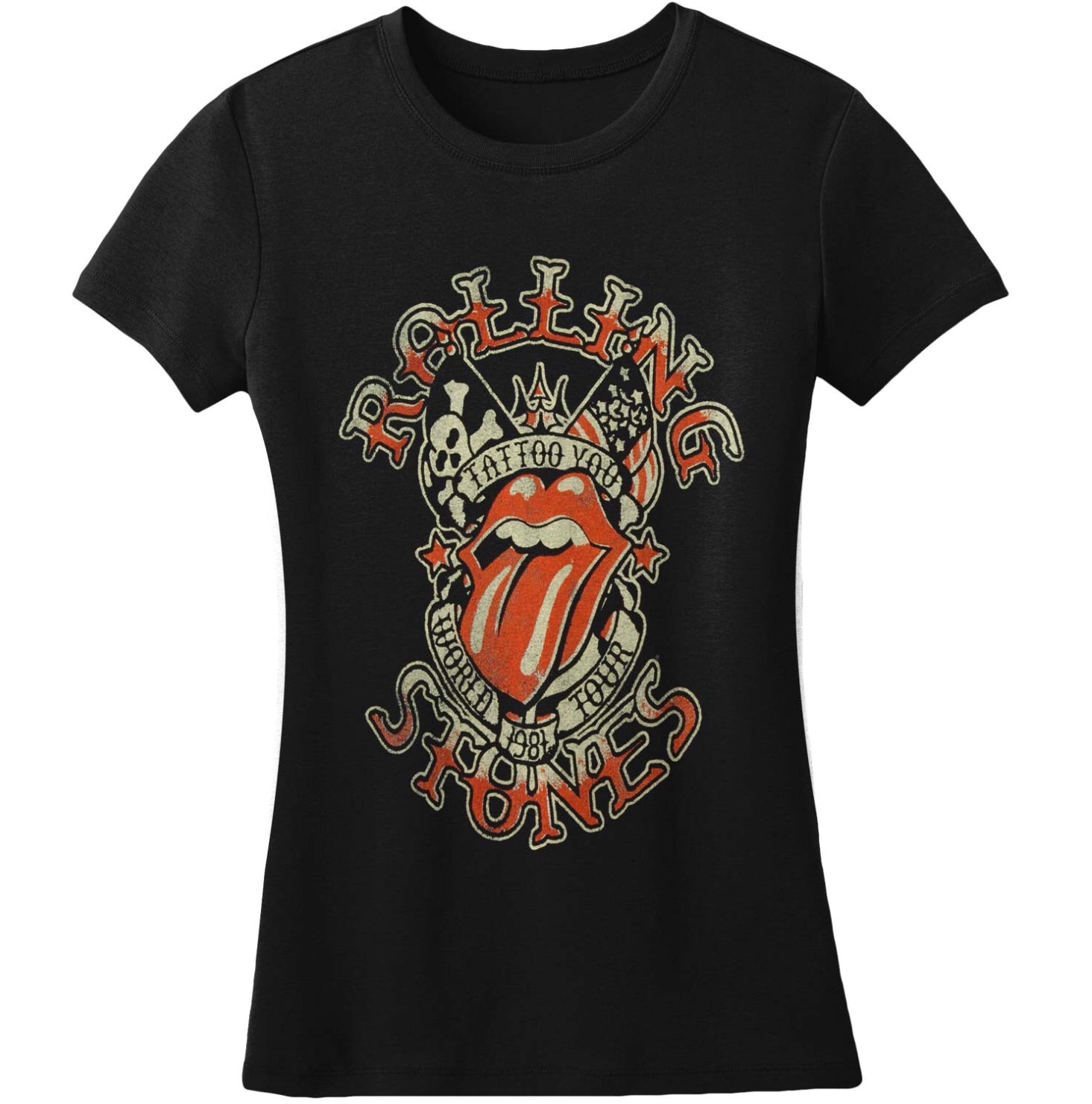 Rolling Stones Tattoo You Tour Tee Girlie T-Shirt-T-Shirts-PANTIESANDPUMPS.COM